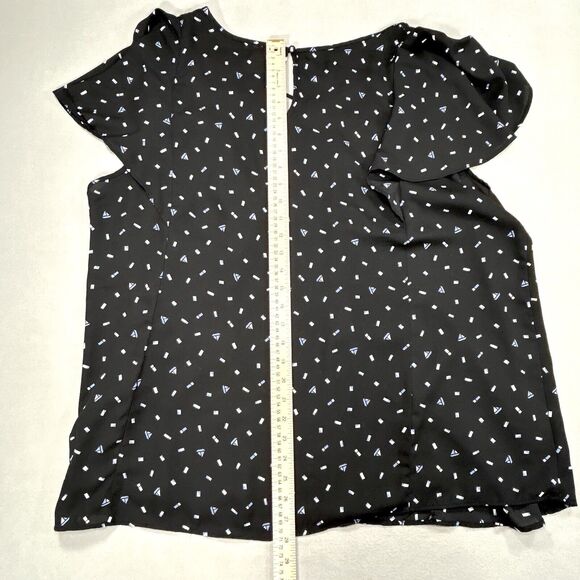 Torrid Top Women's 3 3X Black Cottagecore Boho Beachy Criss Cross Boats Flutter - Picture 10 of 13